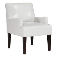 OSP Home Furnishings MST55-PD28 Main Street Guest Chair in Cream Faux Leather